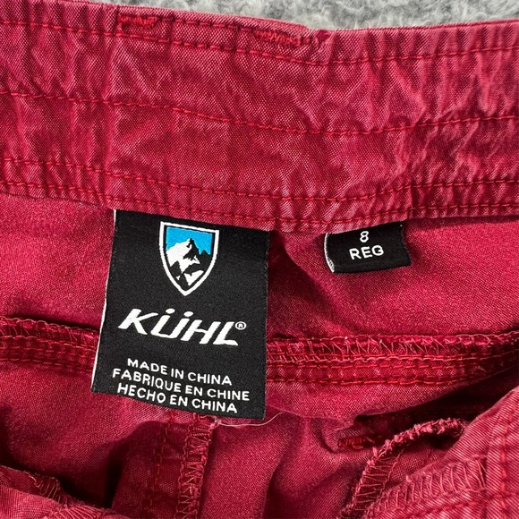 Kuhl Vintage Patina Dye Cargo Red Roll Up Pants Womens Size 8 (Fits 32x30) 16F - Picture 10 of 15